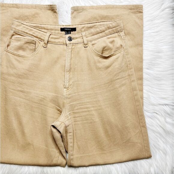 Forever 21 Wide Straight Leg Grunge Jeans Brown Size 29 - Picture 3 of 8